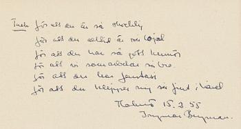 FOTOGRAFI, föreställande Ingmar Bergman.