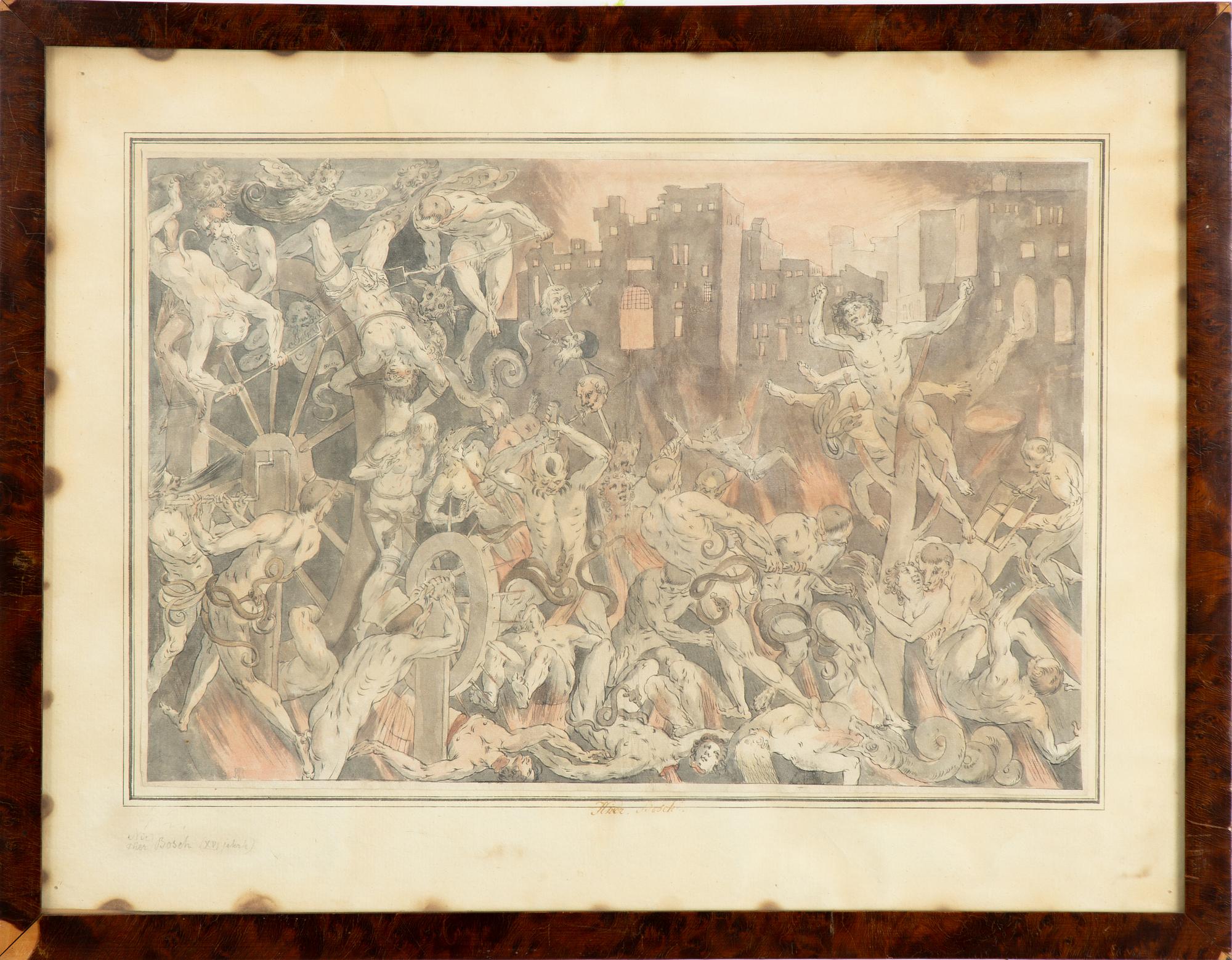 Hieronymus Bosch, his art, 18th century, Sodom & Gomorrah.