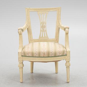 A Gustavian chair, circa 1800.