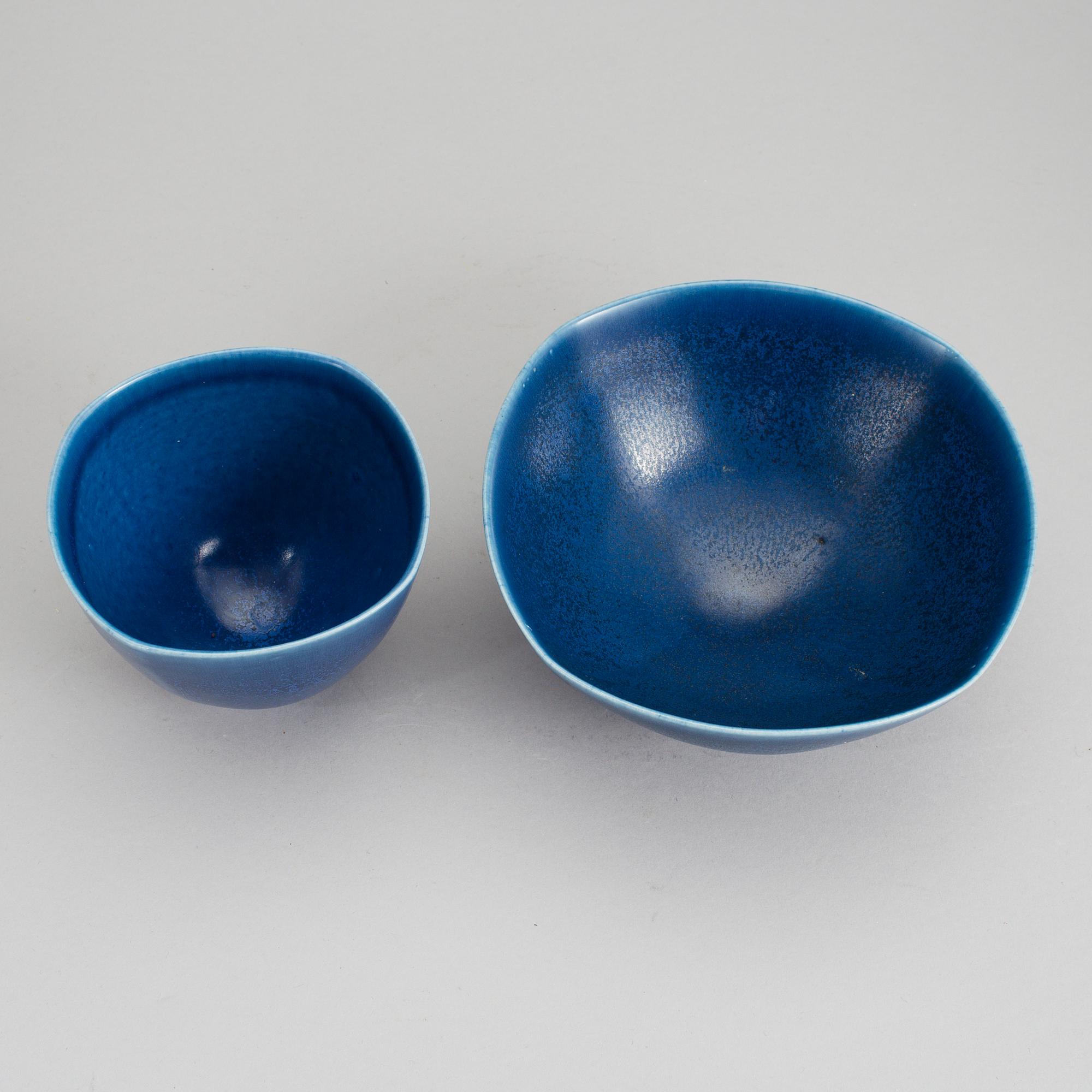 2 bowls "Selecta" by Berndt Friberg for Gustavsberg, 1950´s.