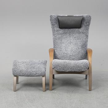 A 'Delta Adventure' easy chair with foot rest, Brunstad, Norge.