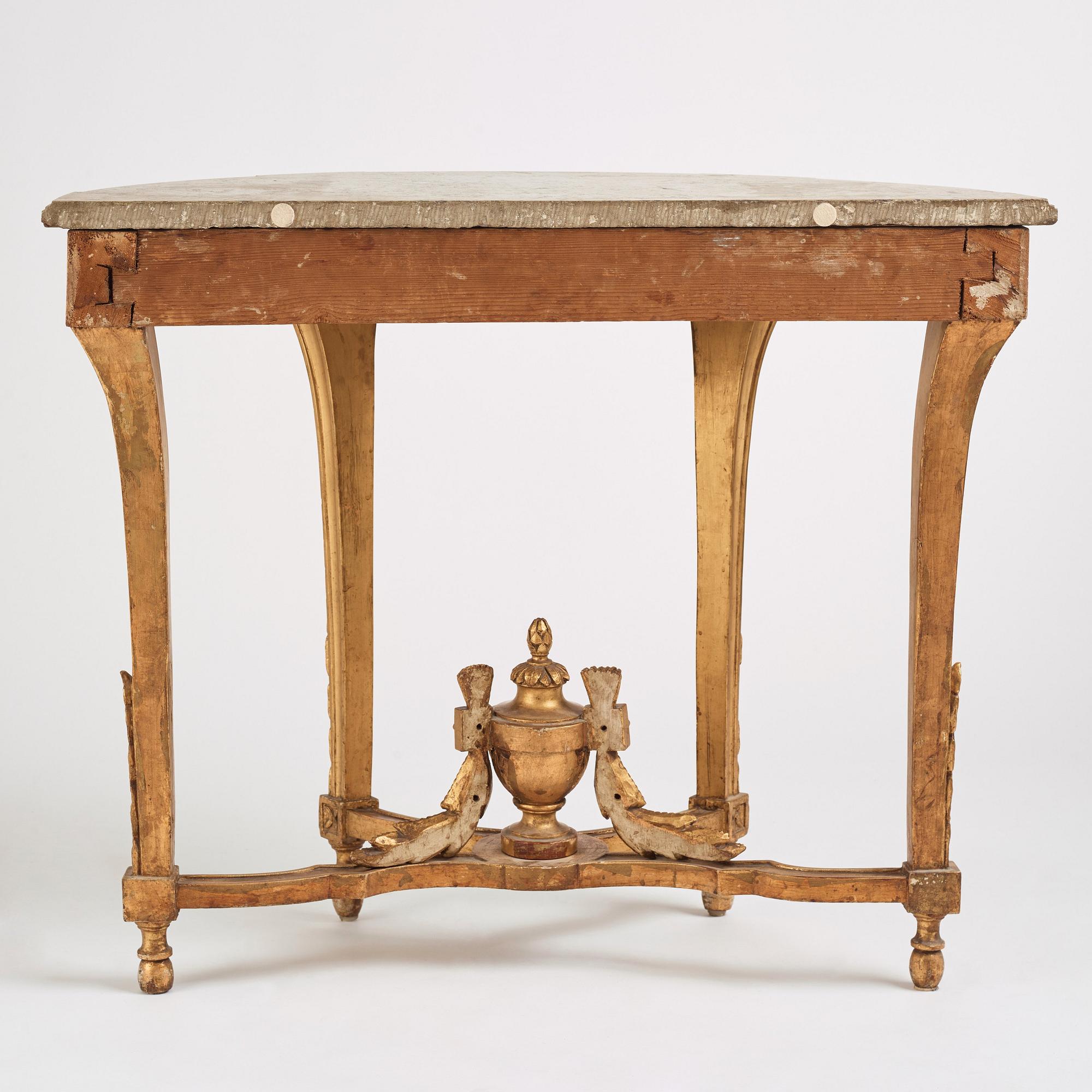 A Gustavian console table, Stockholm, second part of the 18th century.