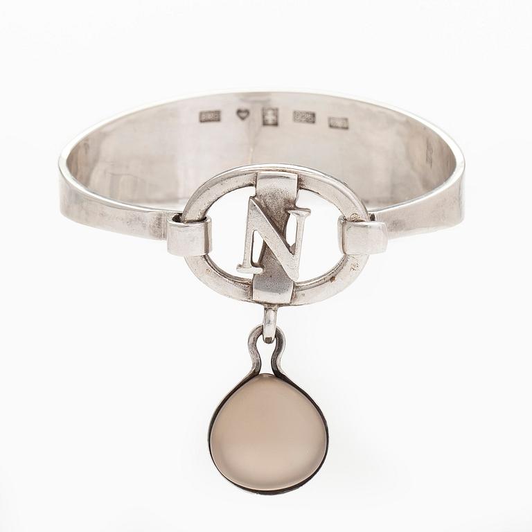 Bertel Gardberg, a sterling silver and quartz bracelet, Tammisaari 1977.