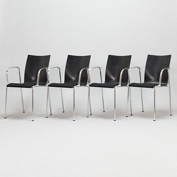 Erik Magnussen, Four "Chairik" chairs. Engelbrechts, Denmark.