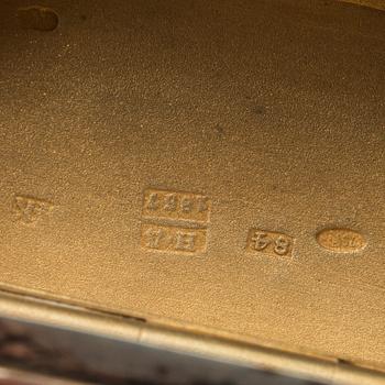 A Russian niello silver box mark of Moskow 1837 assay mark of Nikolaì Lukich weight ca 45 gr.Dubrovin, weight ca 44 gr.