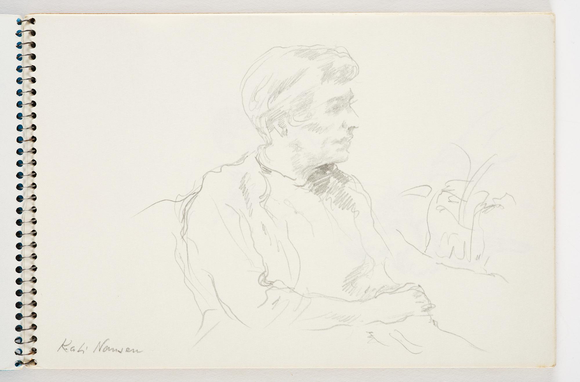 Lotte Laserstein, 3 skissböcker med blyertsteckningar.