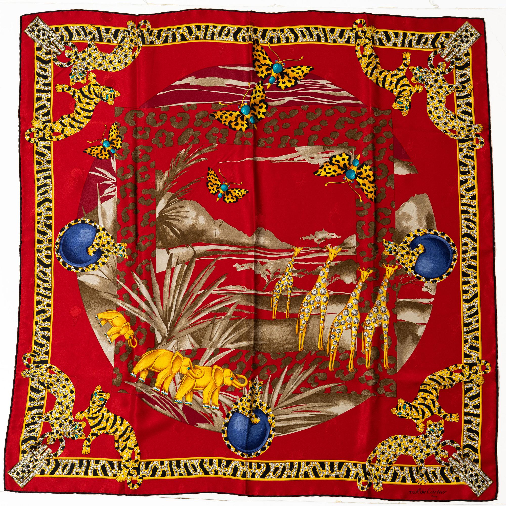 Cartier, a 'Savane Africaine' scarf.