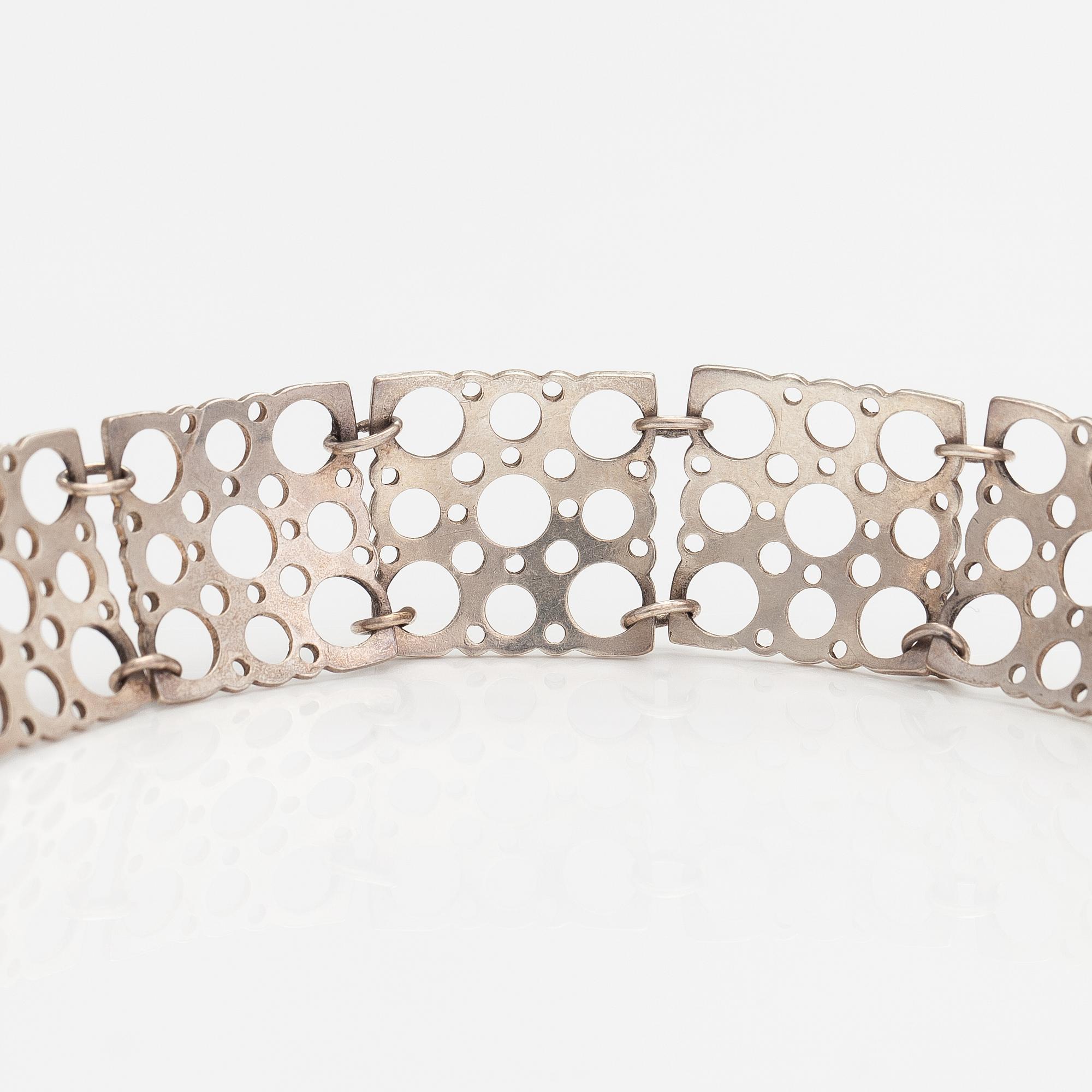 Liisa Vitali, A sterling silver bracelet "Pitsi". Westerback, Helsinki 1971.