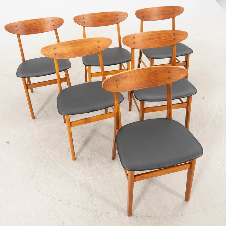 Chairs, 6 pcs, Farstrup, Denmark, 1960s.