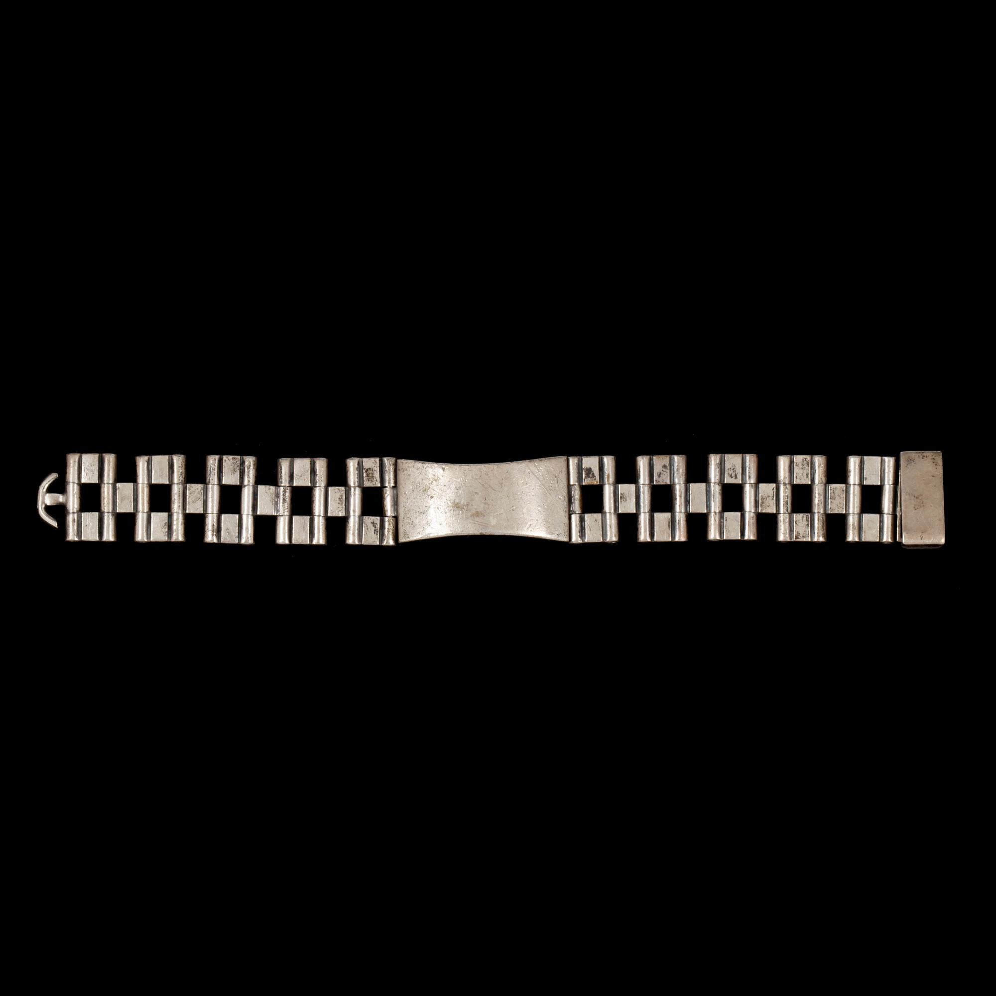 ARMBAND/URARMBAND, silver, Borgila, Stockholm 1973. Vikt ca 80 gram.