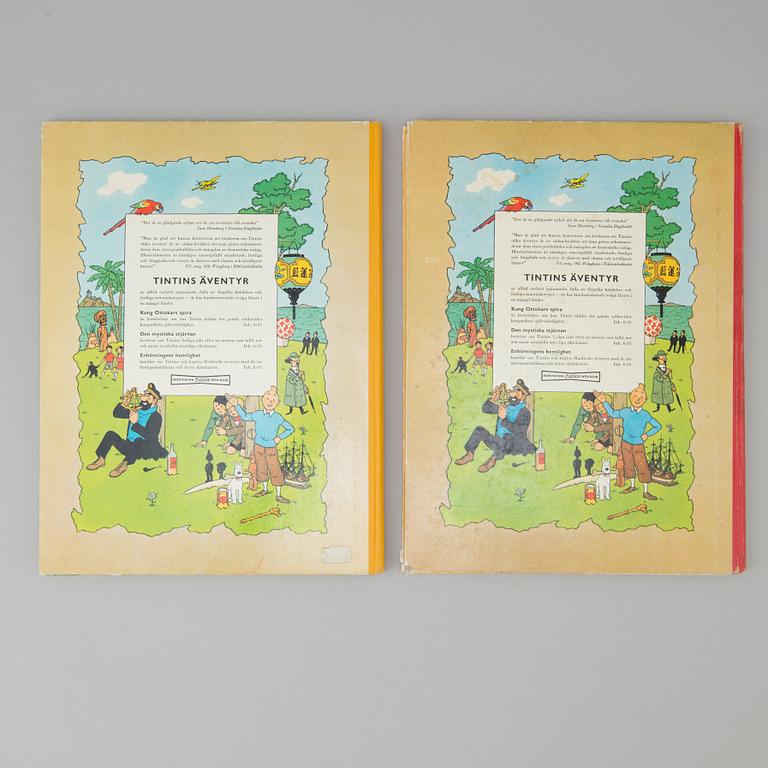 two Tintin books from 1961 & 1962.