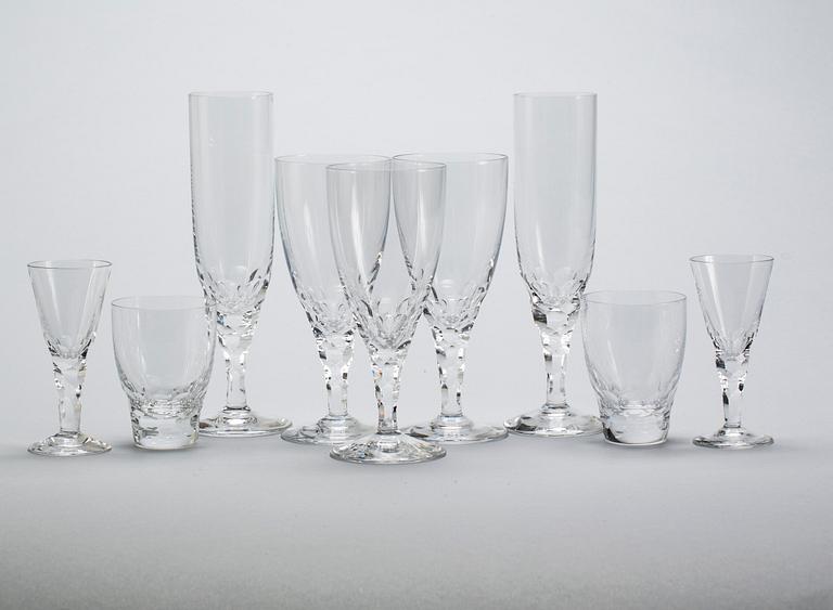 GLASSERVIS, glas, 20 delar, "Carina", Ingeborg Lundin, Orrefors.