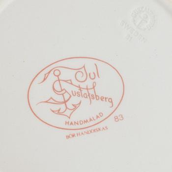 A Christmas Dinner Porcelaine Service, "God Jul", Gustavsberg. (51 pieces).