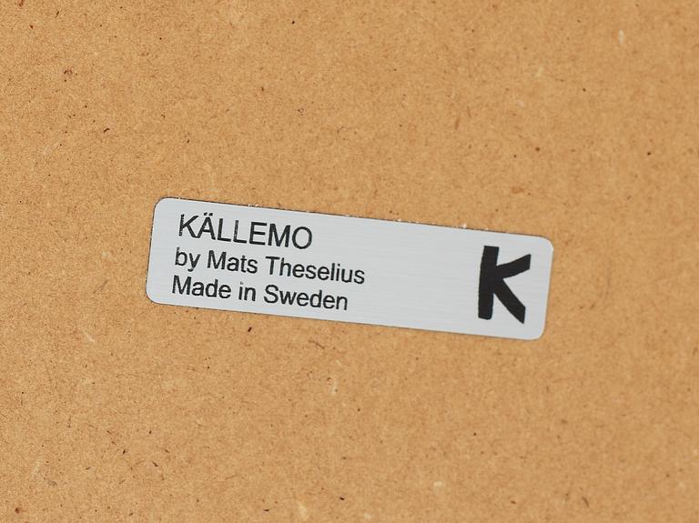 A Mats Theselius aluminium and leather sofa, Källemo Sweden.