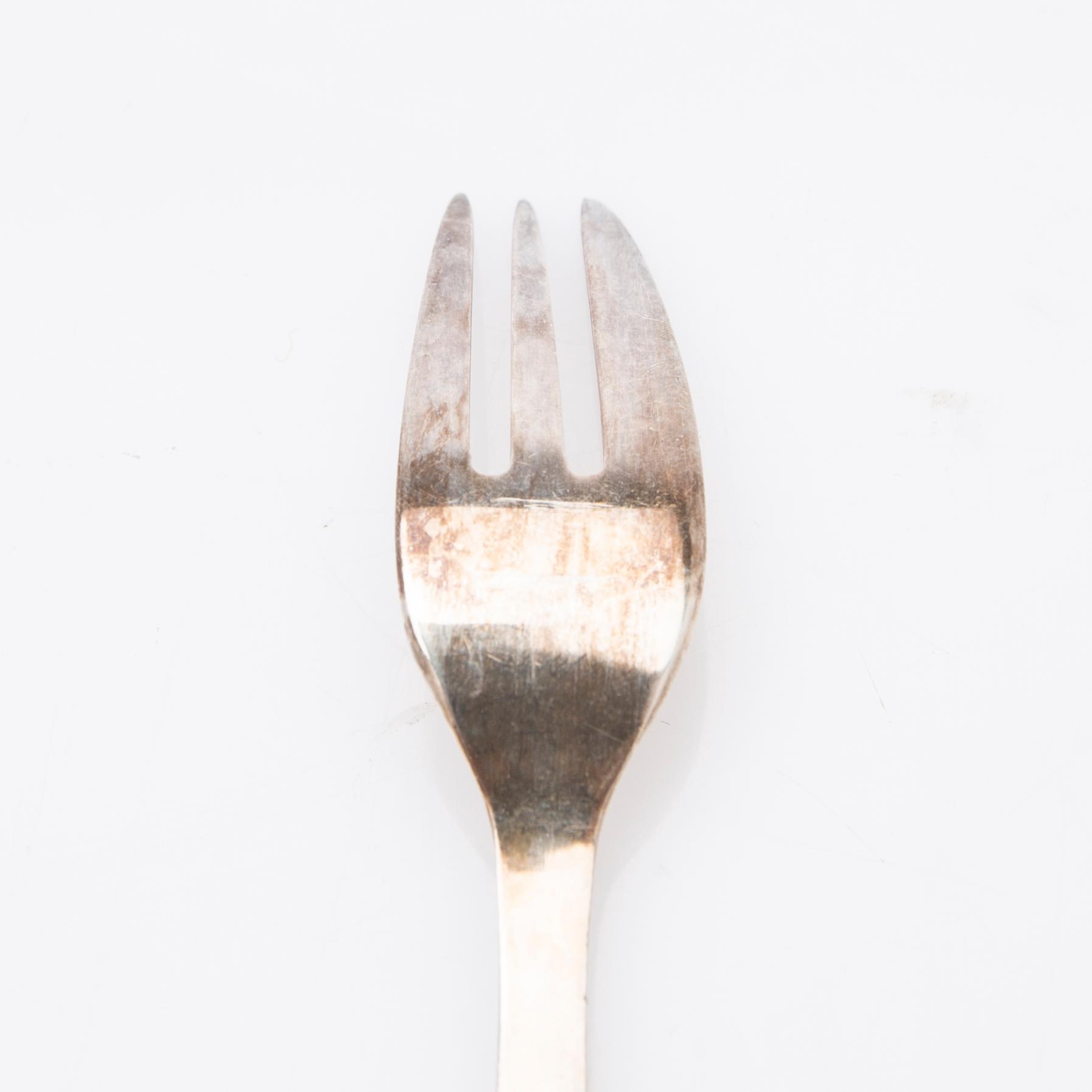 Dessertgafflar, silver, 12 st, Rosenholm, GAB, Stockholm, 1958-1960.
