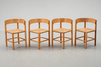 MATBORD, STOLAR, 4 st, Mogens Lassen för Fritz Hansen, Danmark, formgivna 1964-65.