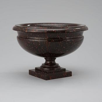 A Swedish Empire 19th century porphyry bowl.