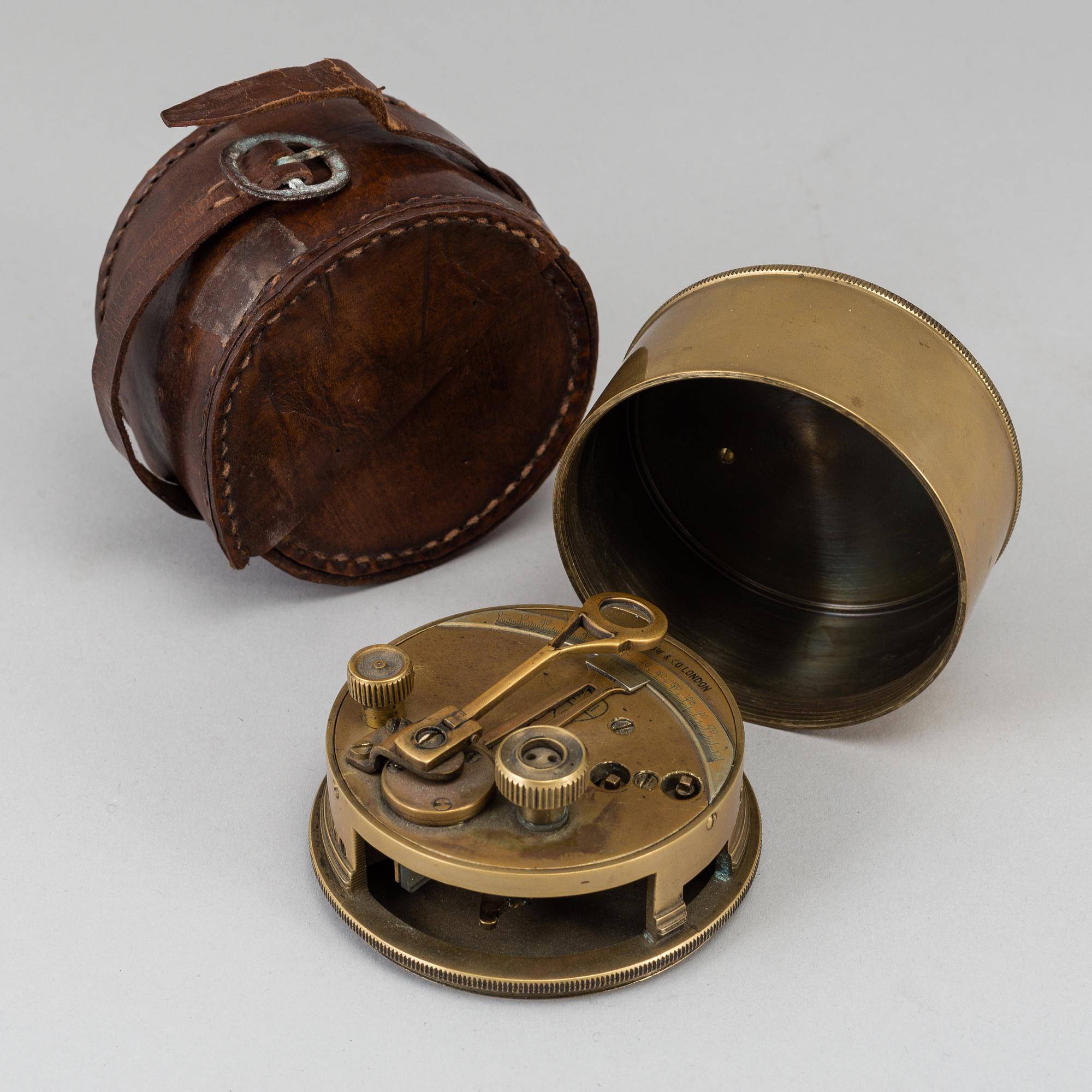 SEXTANT, fickmodell, Henry Barrow & Co London, omkring 1900.