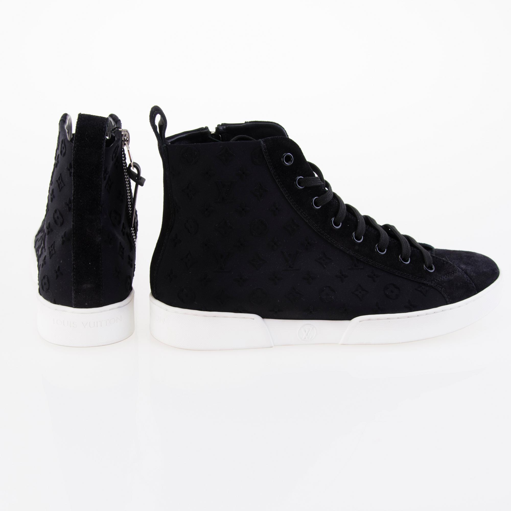 LOUIS VUITTON High Top Lace Up Sneakers in size 39.