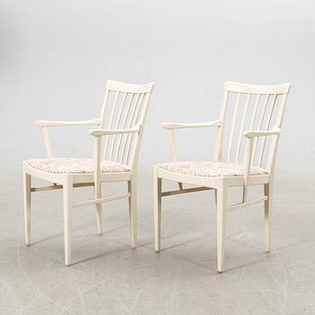Carl Malmsten, armchairs, a pair, "Herrgården", Åfors Möbelfabrik, late 20th century.