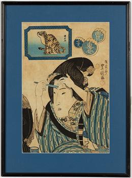 Utagawa Toyoshige Toyokuni II, "Strength of a Tiger".
