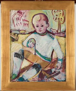 John Jon-And, "Pojke med äpple - I lekvrån" (Boy with apple).