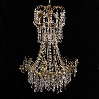 A gustavian style chandelier, second half of the 20th century,