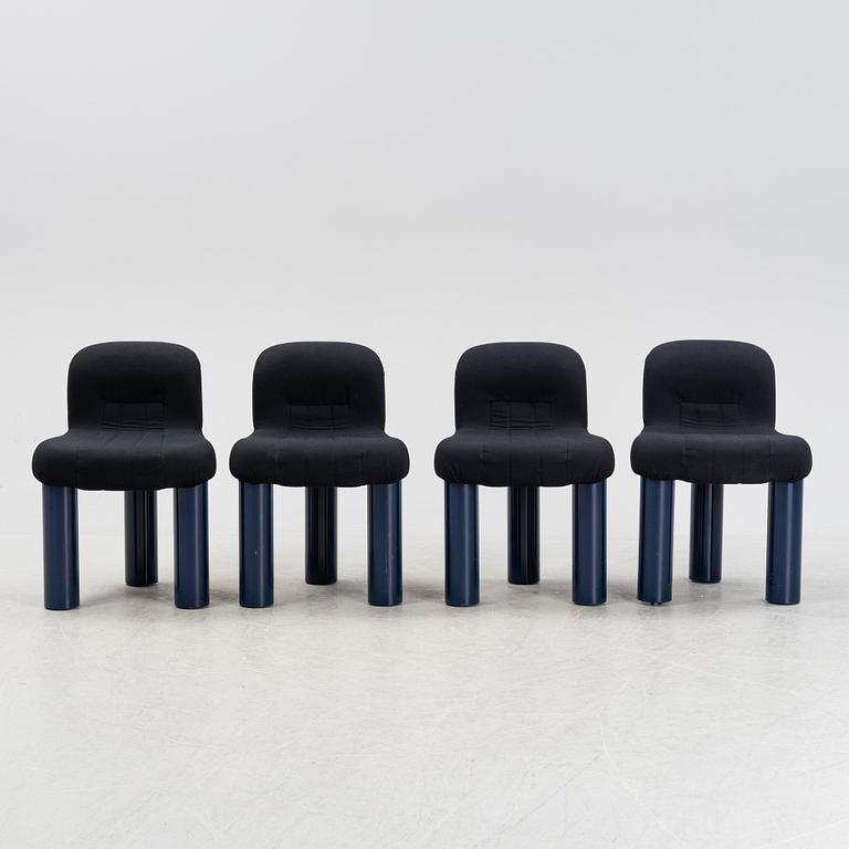 A set of four 'Botolo' chairs by Cini Boeri for Arflex.