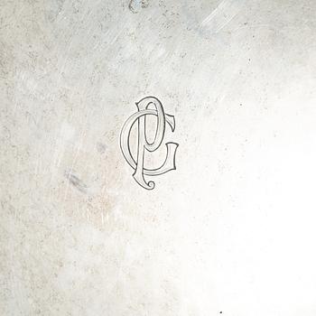 A K.Andersson silver and cut glass 'toilette set', monogrammed 'PG'. (11 pieces).