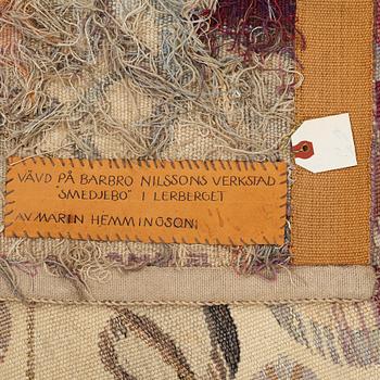 Barbro Nilsson, VÄVD TAPET, "Ångan - Ångkraften", gobelängvariant, ca 240,5 x 112 cm, signerad AB MMF BN.