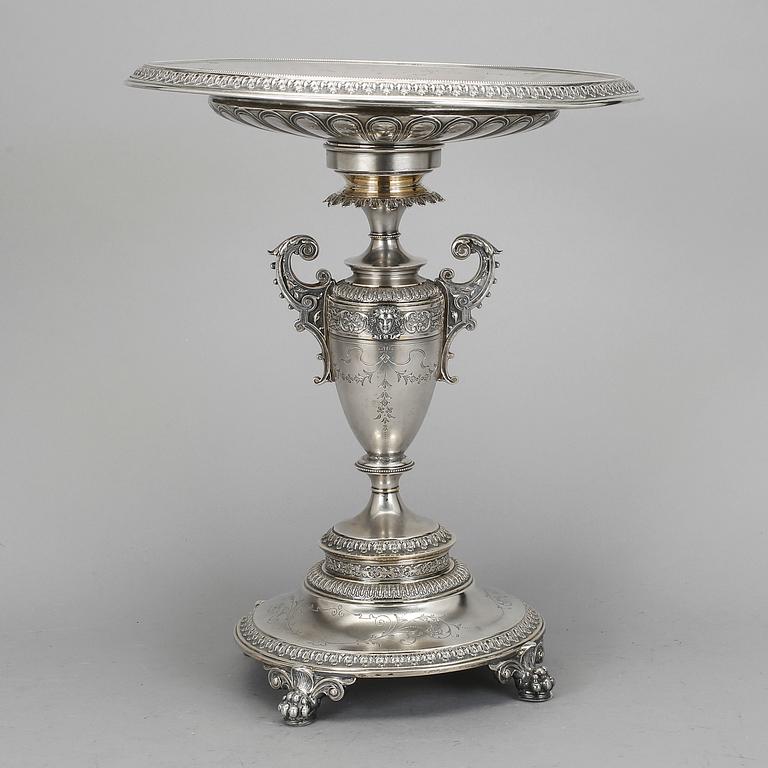 UPPSATSSKÅL, silver, firma Gustav Möllenborg, Stockholm, 1880.