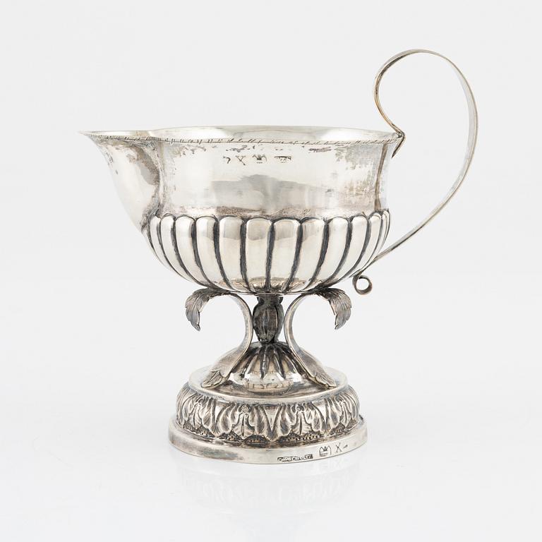 Carl Zacharias Schultz, gräddsnäcka, silver, empire, Tavastehus Hämeenlinna, Finland 1831.