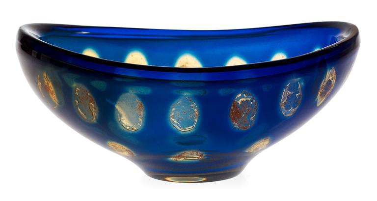 A Sven Palmqvist 'Ravenna' glass bowl, Orrefors 1963.