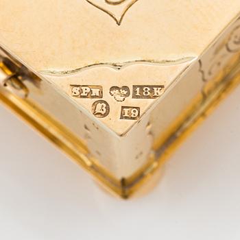 A Swedish 18K gold box, mark of S. Petersson, Bollnäs 1959.