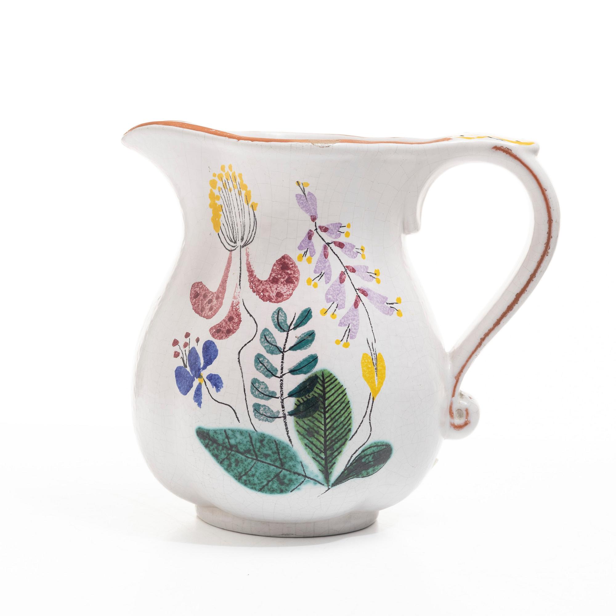 Stig Lindberg, Four faience service pieces, Gustavsberg Studio.