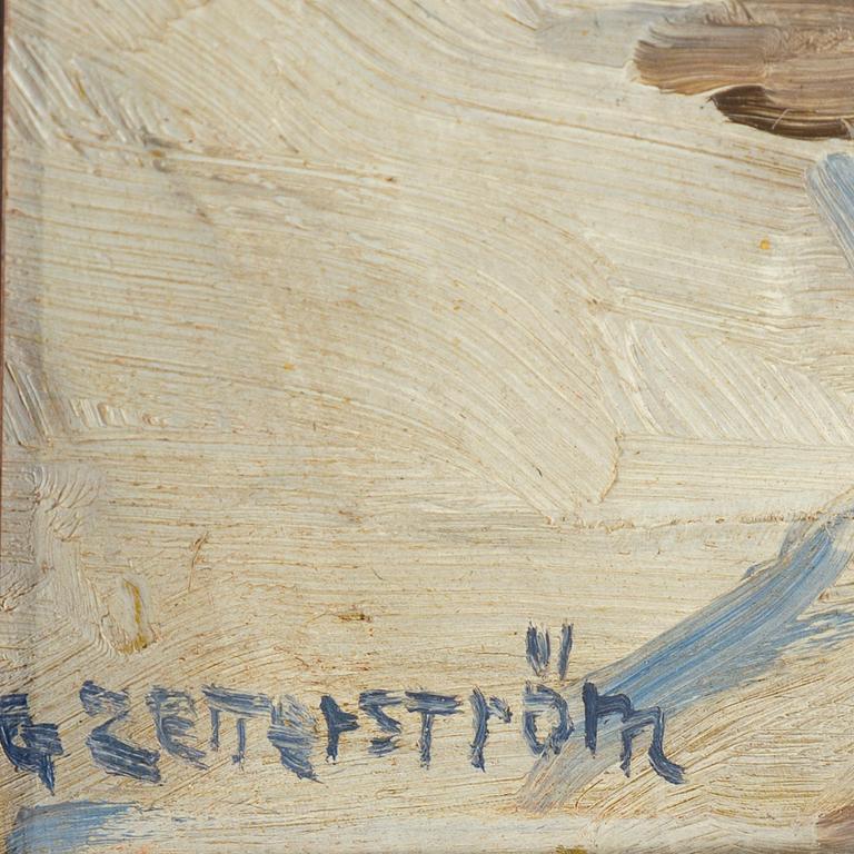 GUNNAR ZETTERSTRÖM, olja på pannå, signerad.