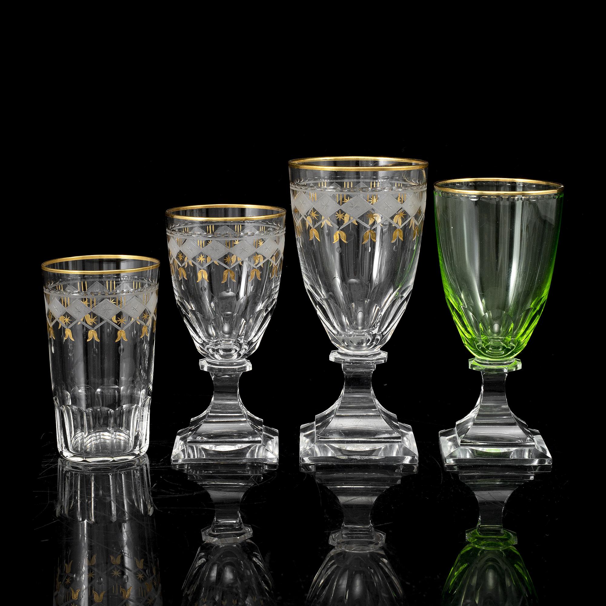 A part glass service, partly "Kosta Junior", 20th Century.