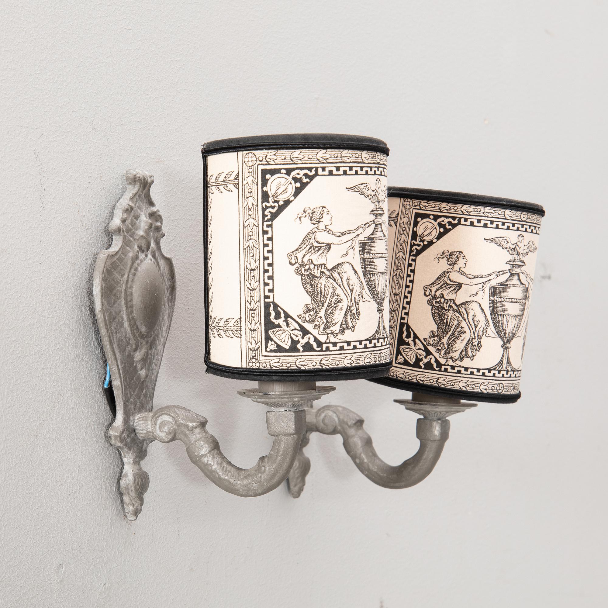 Wall sconces, a pair, France, 20th century.