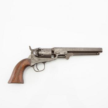 Slaglåsrevolver, Colt 1849 Pocket, USA, tillverkad 1867.