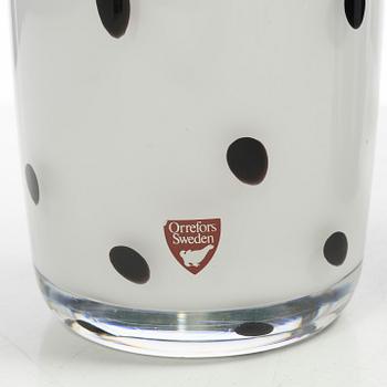 Anne Nilsson, vaser, ett par, glas, Orrefors, 1988-89.