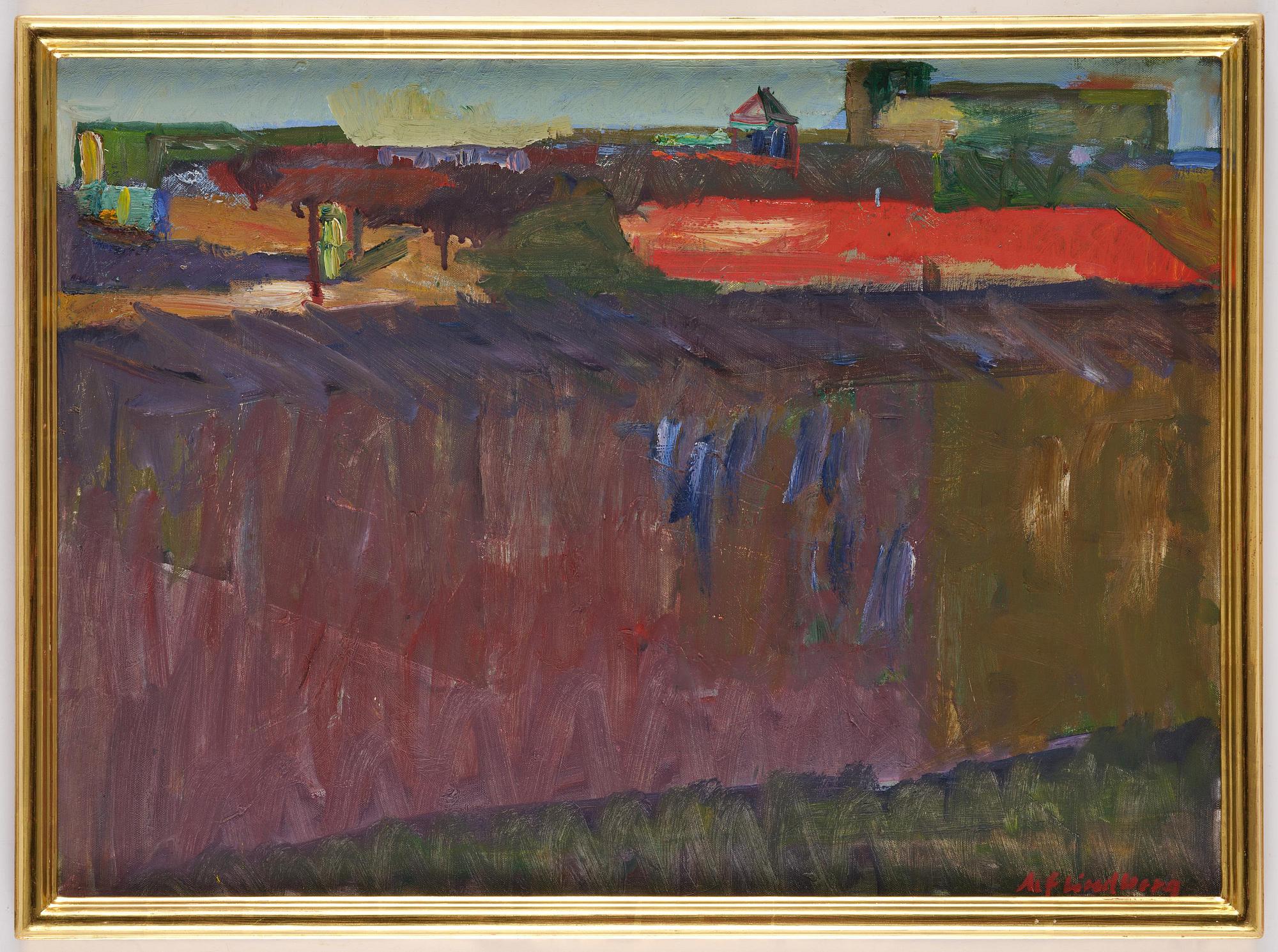 Alf Lindberg, View over rooftops.