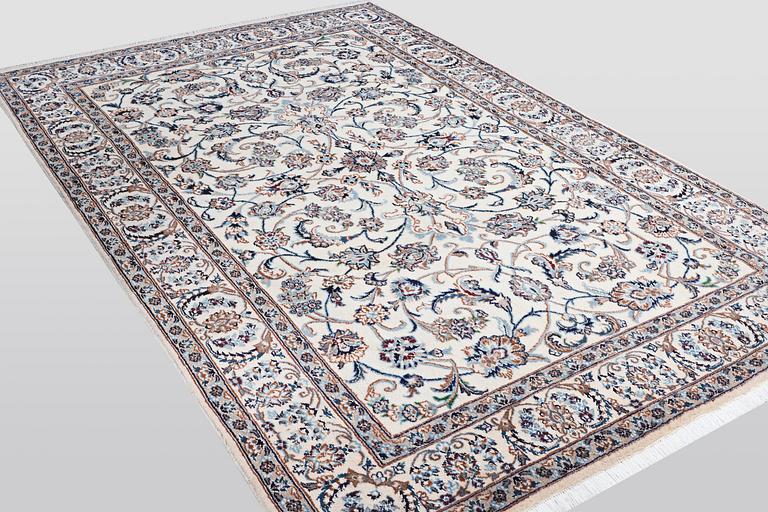 A carpet, Nain 9 LAA, part silk, ca 300 x 194 cm.