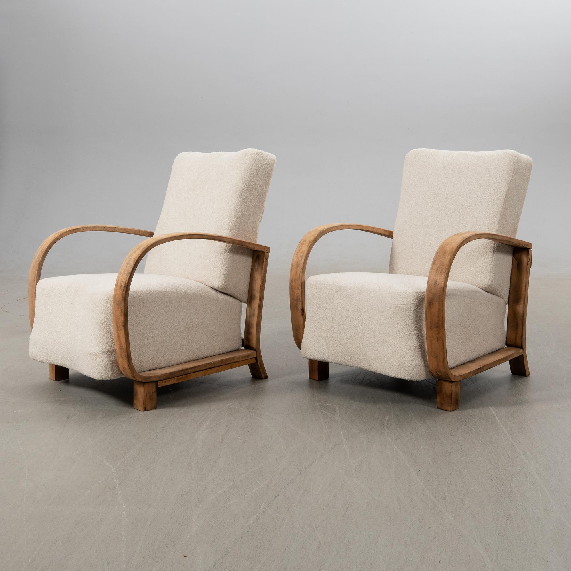 Fåtöljer ett par Art Deco 1900-talets första hälft.