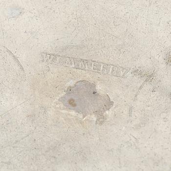 A set of three Swedish pewter dishes, including Johan Brun, Västervik 1787.