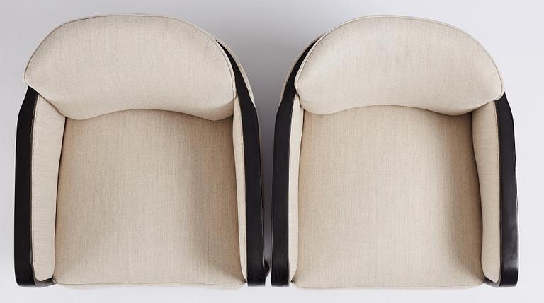 Otto Schulz, a pair of easy chairs, Boet, Gothenburg 1930s.