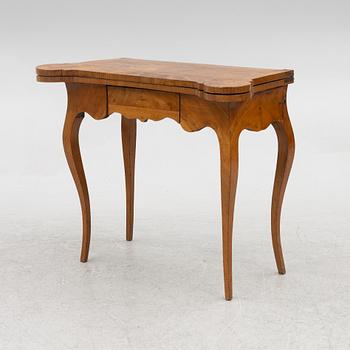 A rococo card table, mid 18th century.