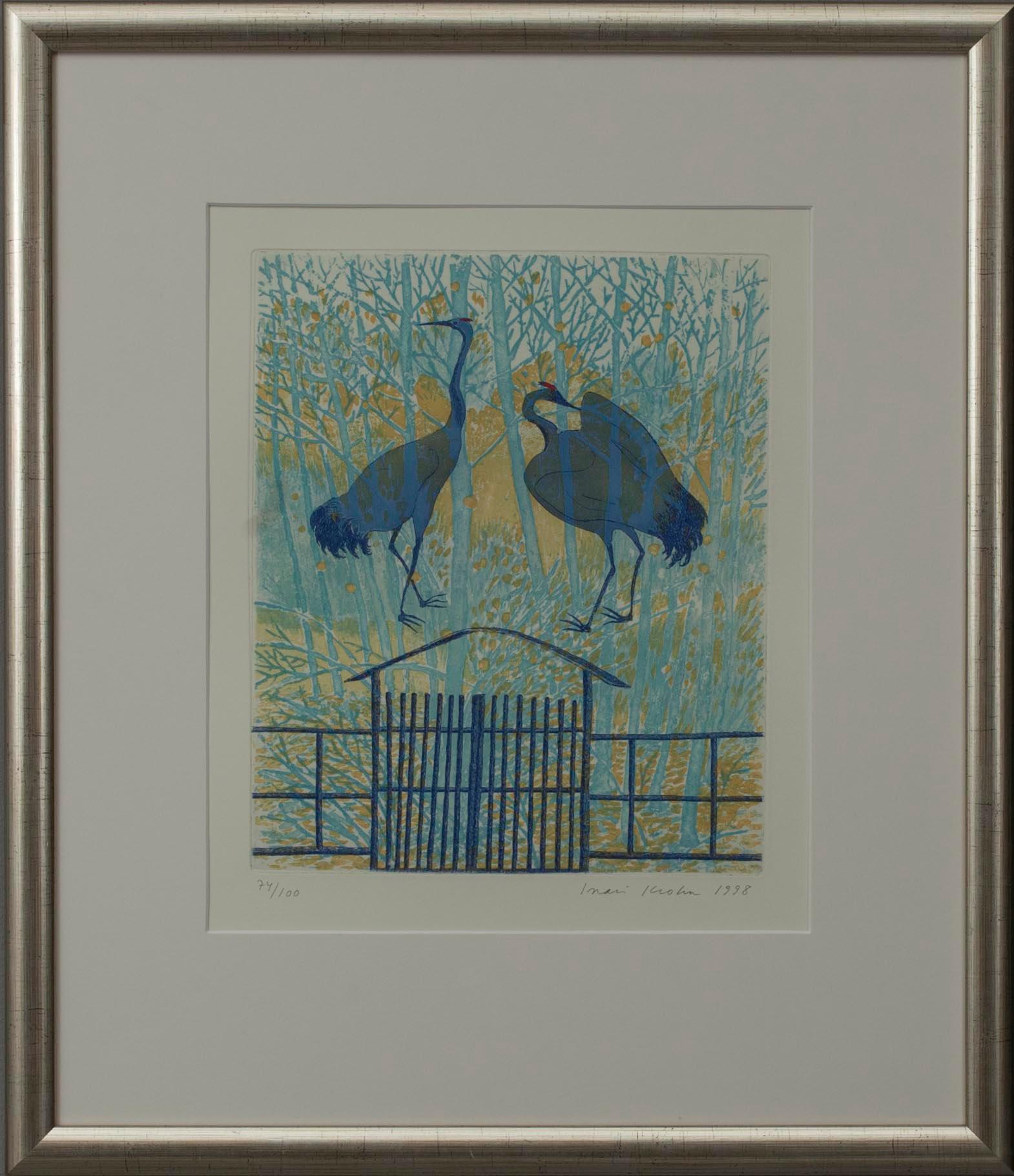 INARI KROHN, färgetsning, sign. och dat. 1998.