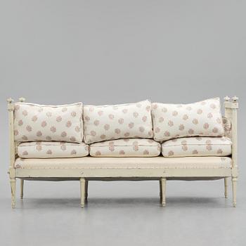 A Swedish Gustavian sofa, late 18th century.
