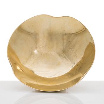 PAAVO TYNELL, A polished brass bowl, oy Taito ab, Finland.