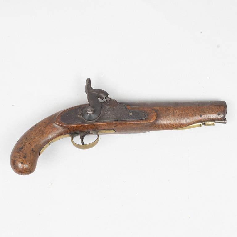 A British military percussion pistol, mid 19th century.
